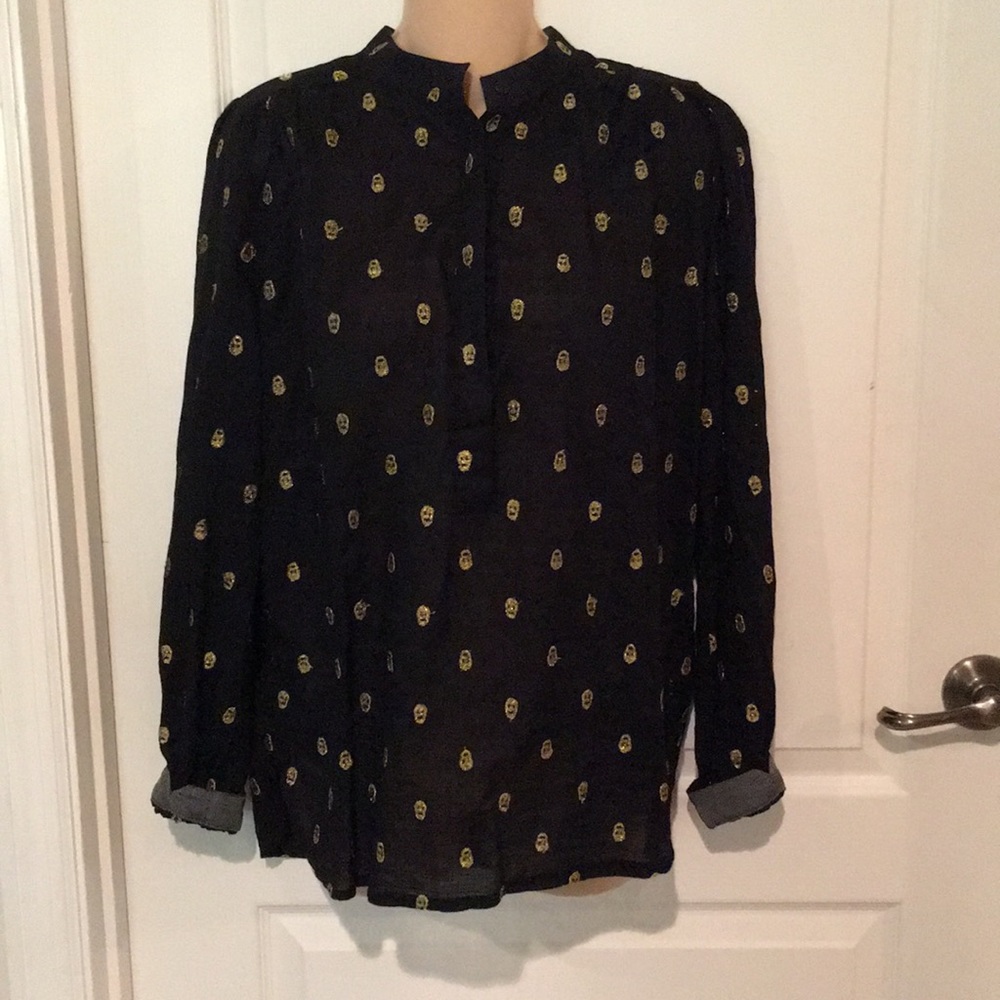 Awesome English Laundry Embroidered Skull Shirt